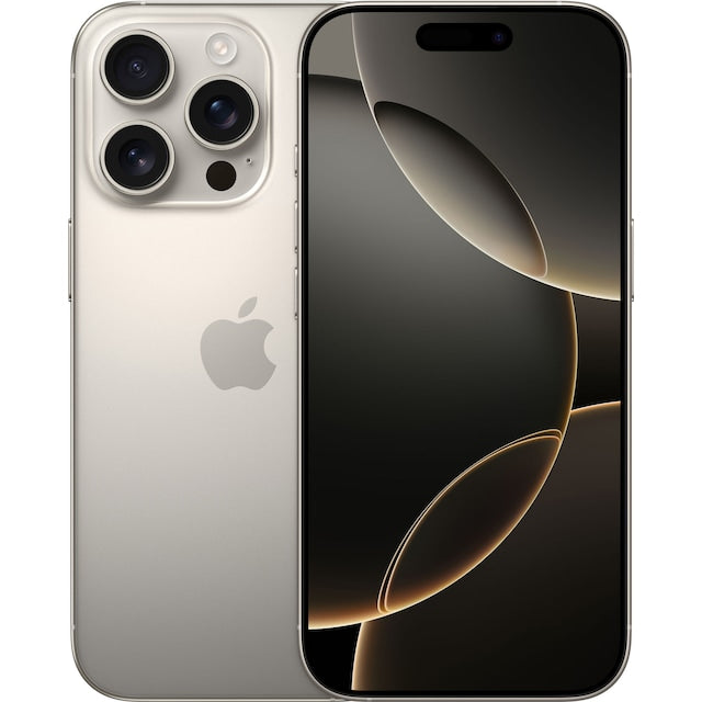 iPhone 16 Pro Natural Titanium - striking design with professional performance